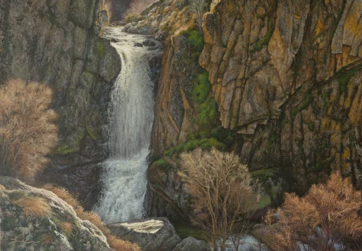 Cascada del Purgatorio oleo/lienzo 116 x 81 cm
